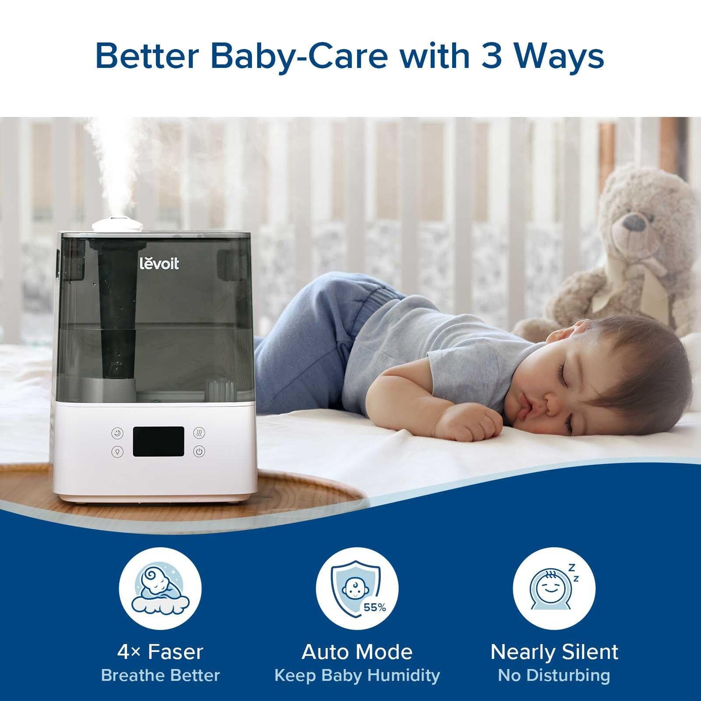 LEVOIT Smart Humidifiers for Bedroom Large Room Home,(6L) Cool Mist