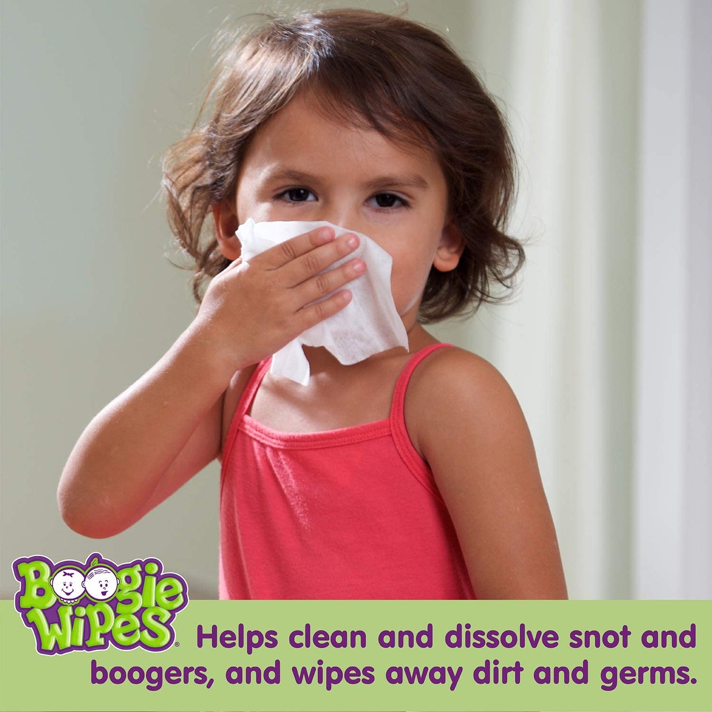 Baby Saline Wipes by Boogie for Face, Body & Nose, for Baby and Kids Made with Natural Saline, Grape Scent, 180 Count (Pack of 6)