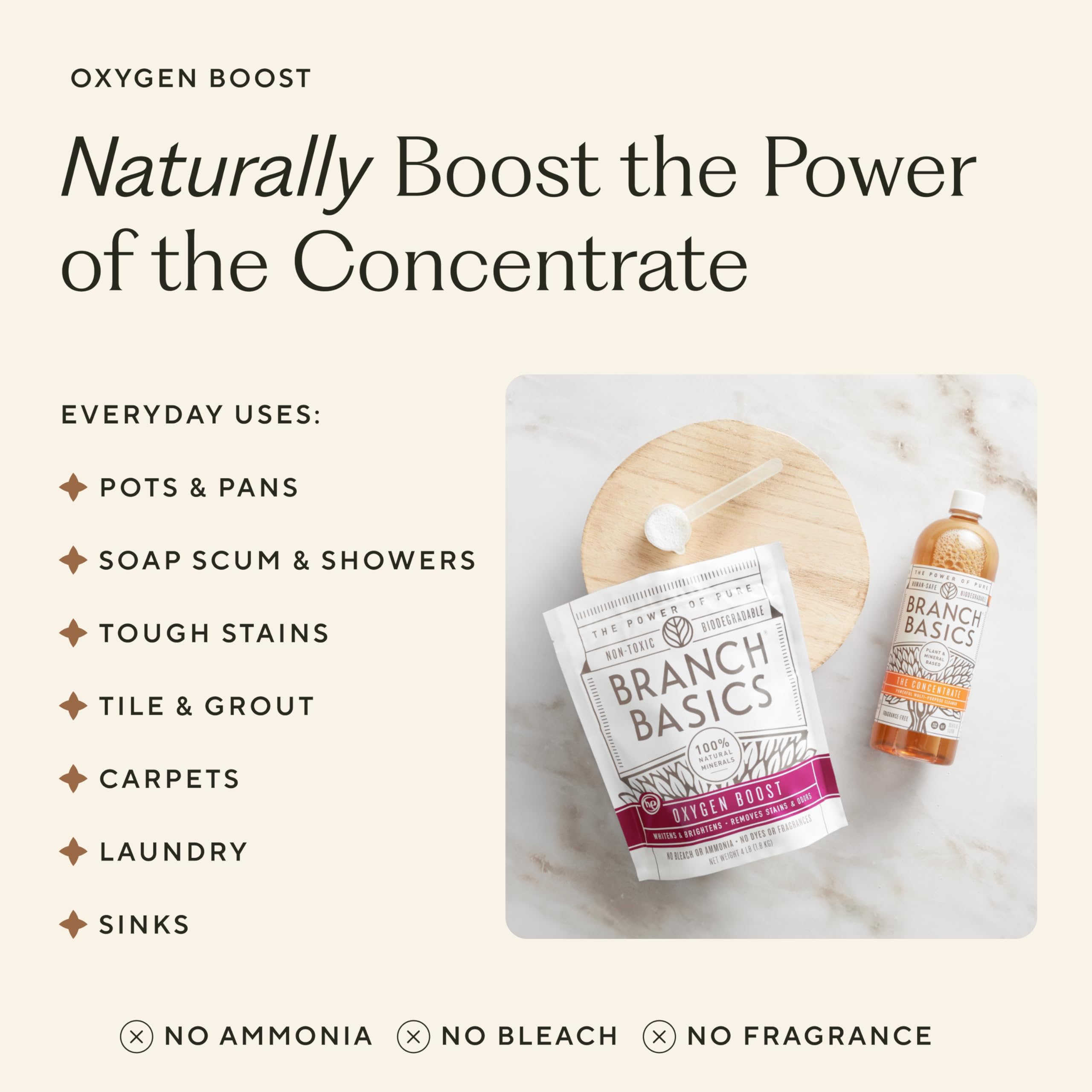 Branch Basics Premium Starter Kit: All Purpose, Glass, and Bathroom Cleaner plus our Foaming Wash, and Laundry Bottle