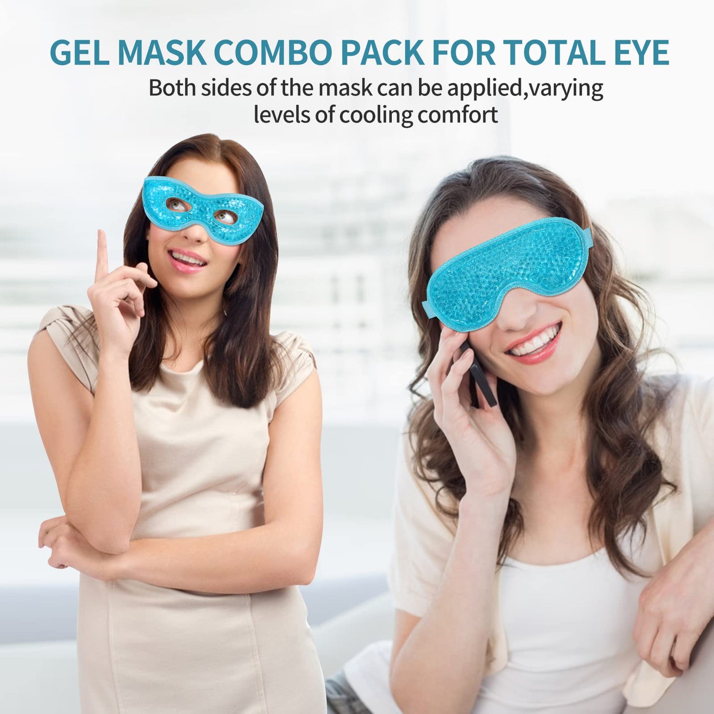 2PCS Reusable Hot Cold Therapy Eye Mask