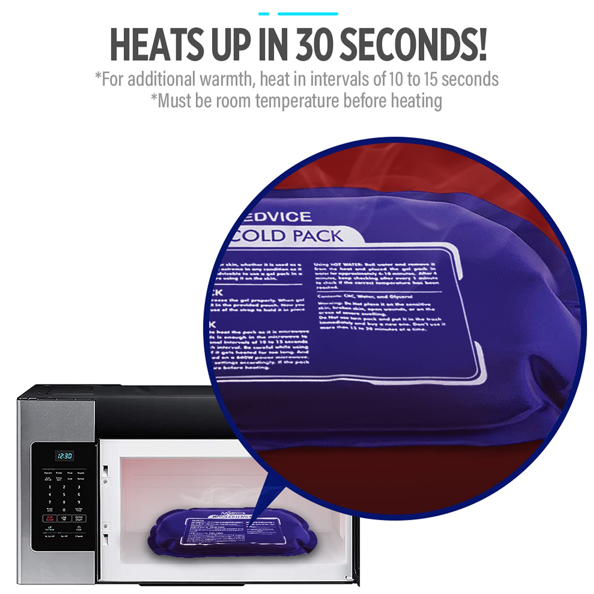 Reusable Hot and Cold Ice Packs for Injuries (3-Piece Set)