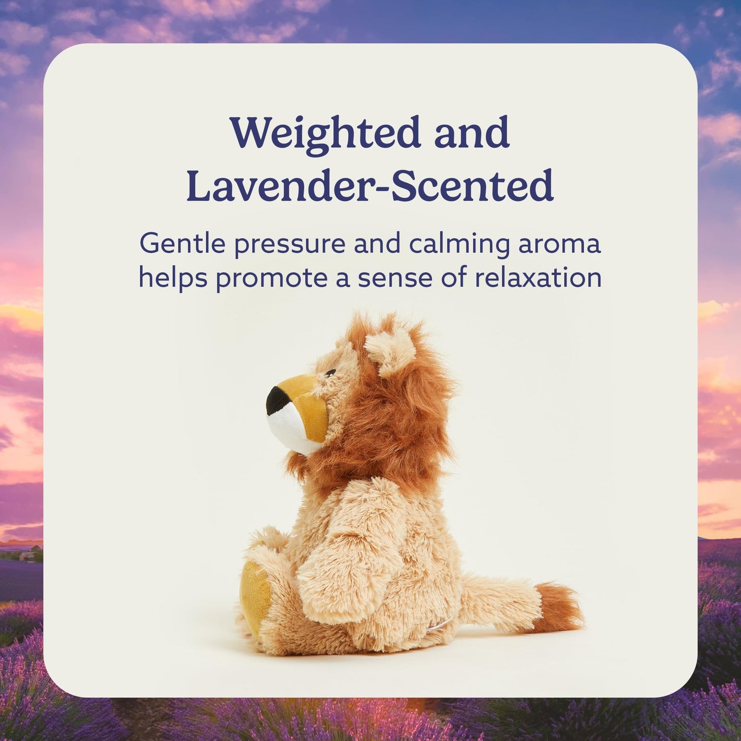 warmies Microwavable & Weighted Stuffed Animals, Lion - Heated Stuffed Animal Plushie