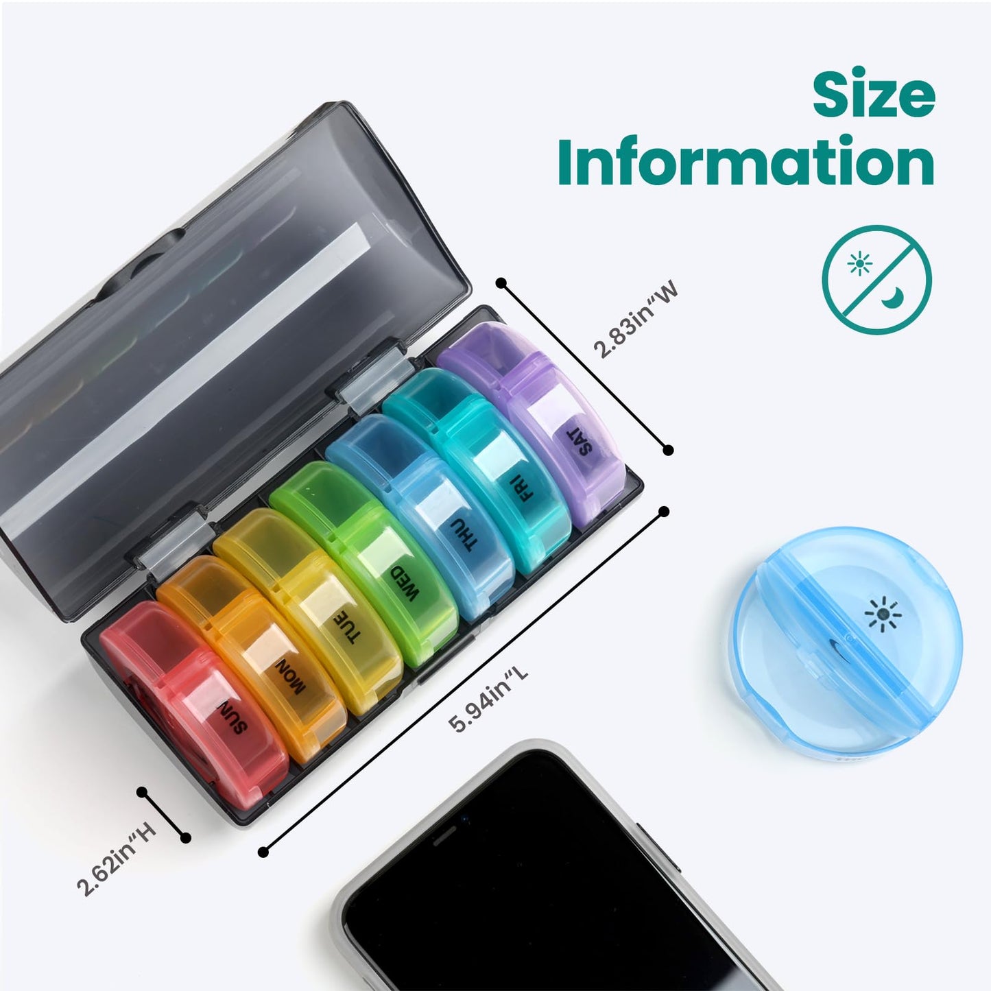 Weekly Pill Organizer 2 Times a Day