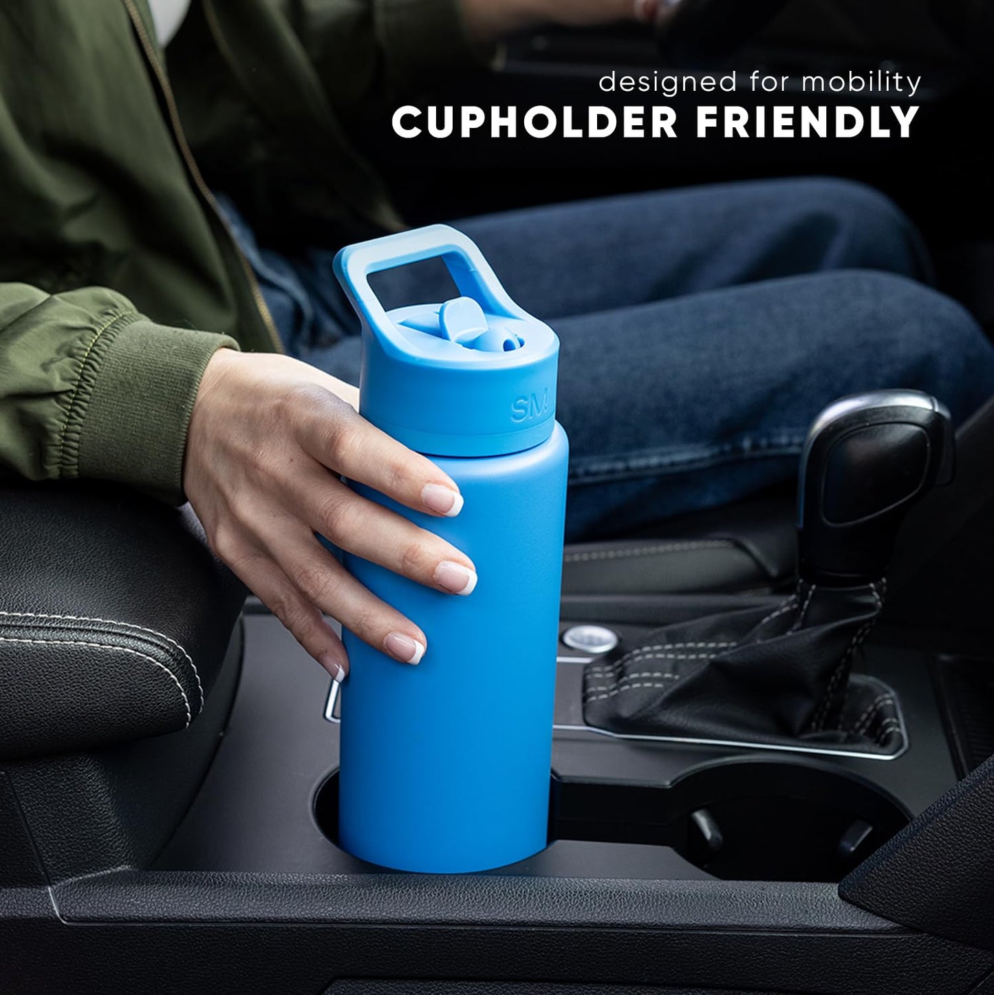 Simple Modern Water Bottle with Straw Lid