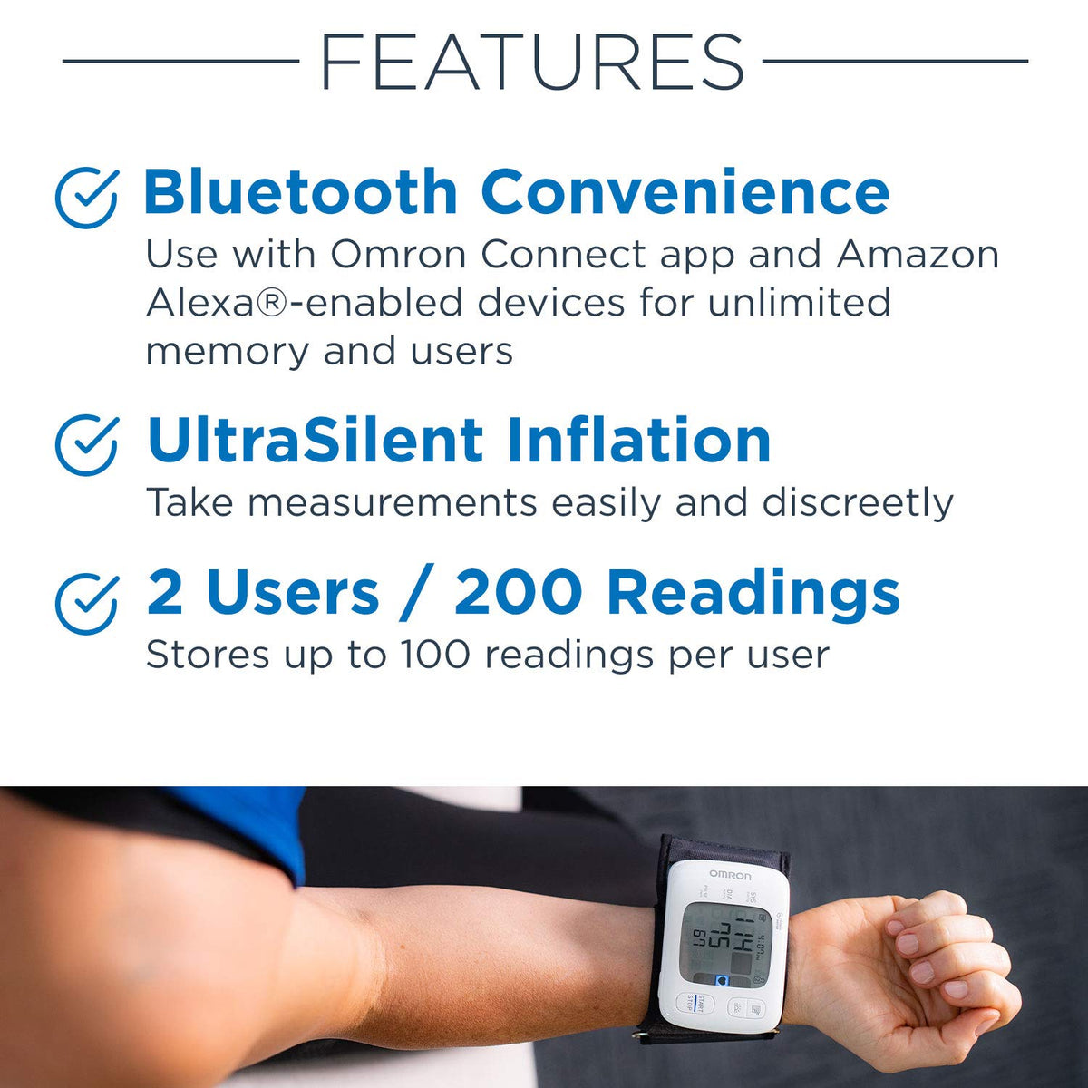 OMRON Gold Blood Pressure Monitor - Clinically Validated Wrist Blood Pressure Monitor