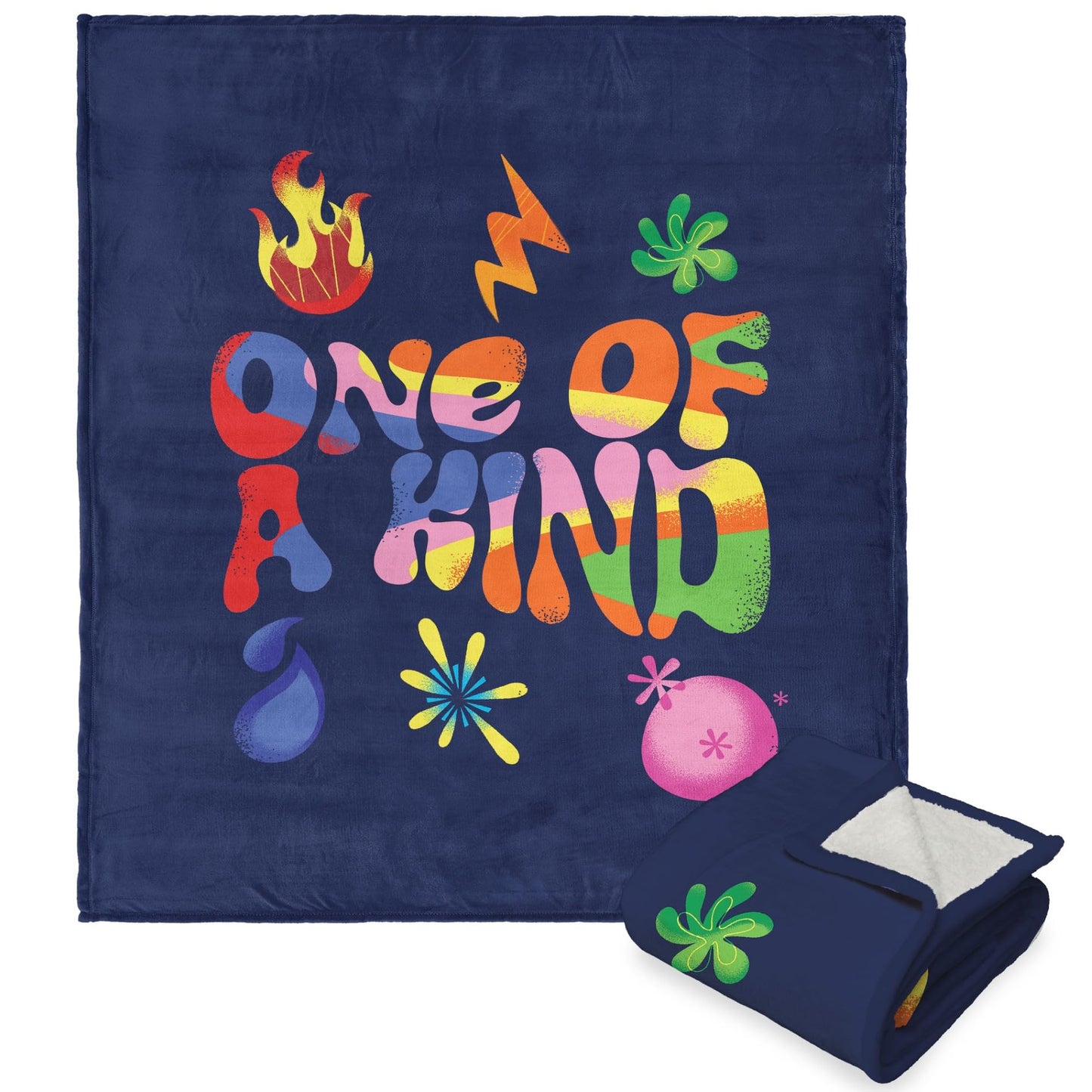 Northwest Inside Out Silk Touch Sherpa Throw Blanket, 50" x 60", One of a Kind