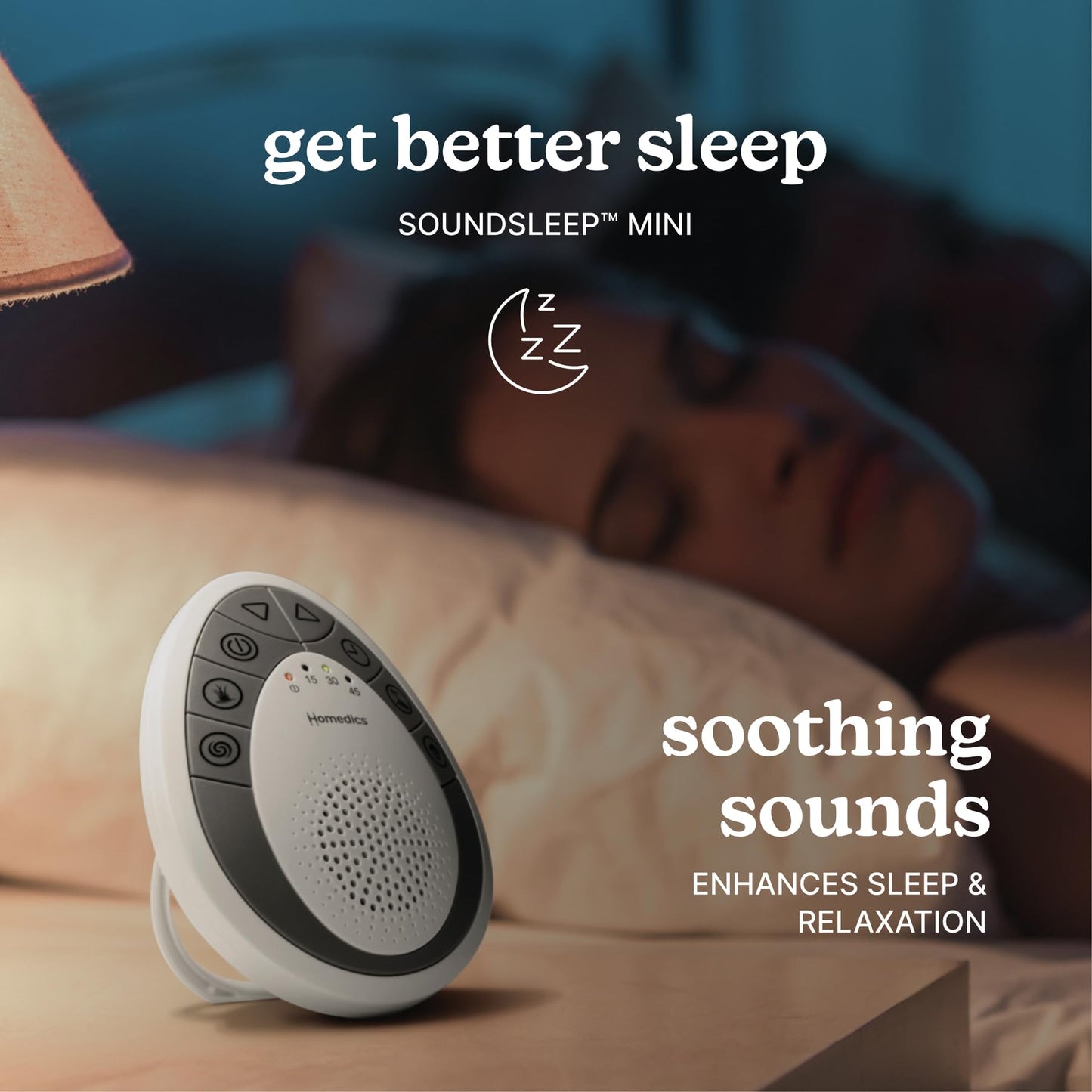 Homedics Rejuvenate Traveler White Noise Sound Machine