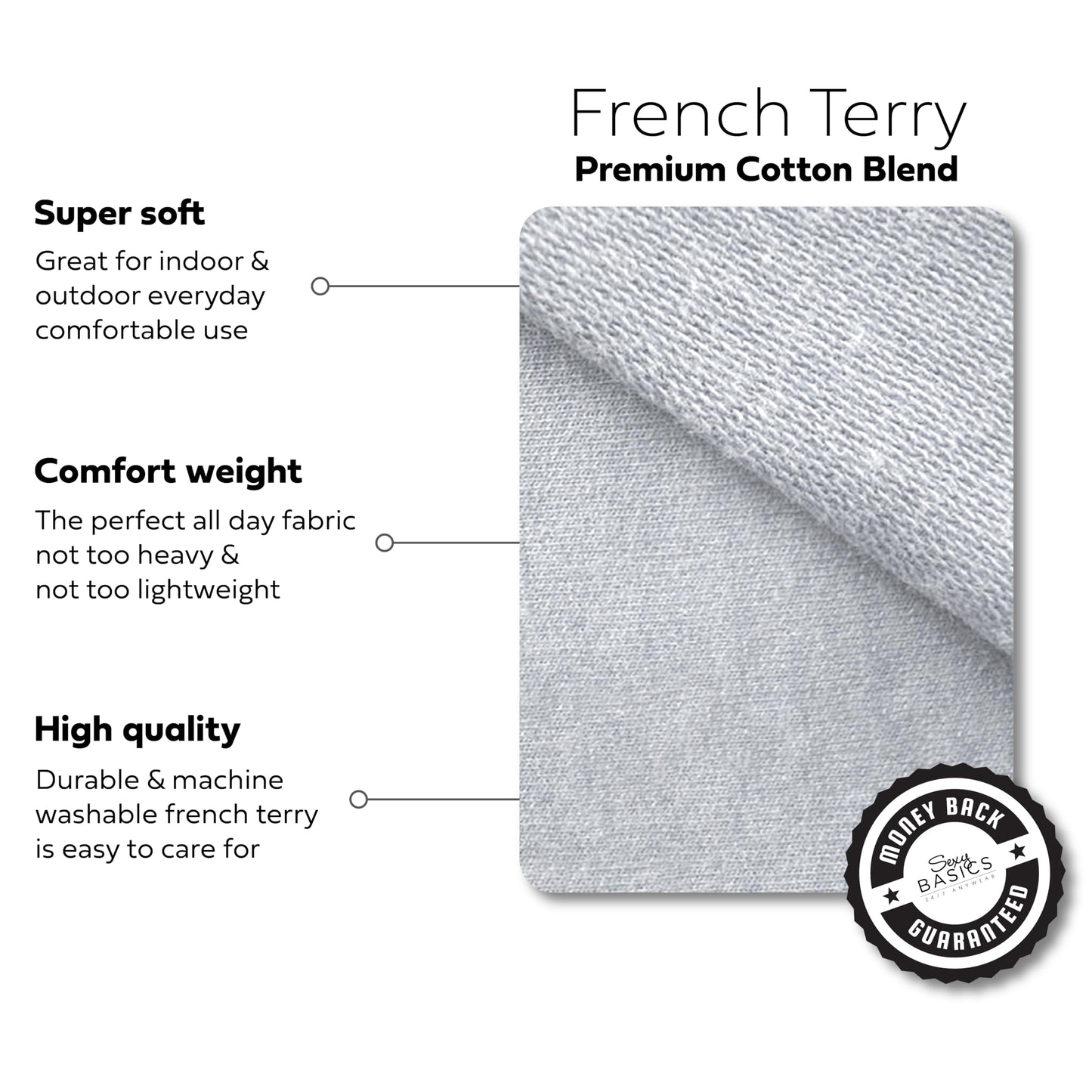 Women's 2 Pack Ultra Soft French Terry Cotton Drawstring Pants