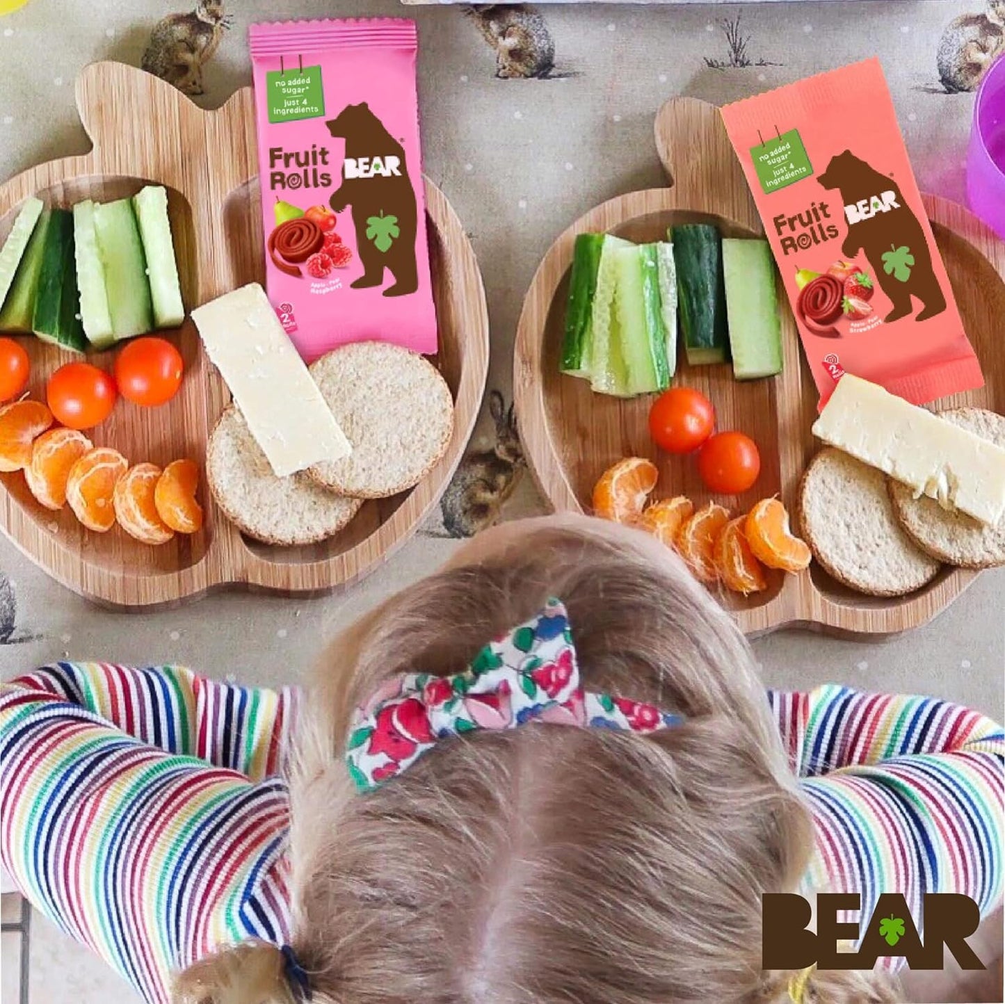 BEAR Real Fruit Snack Rolls - Gluten Free, Vegan, and Non-GMO 0.7 Ounce (Pack of 18)