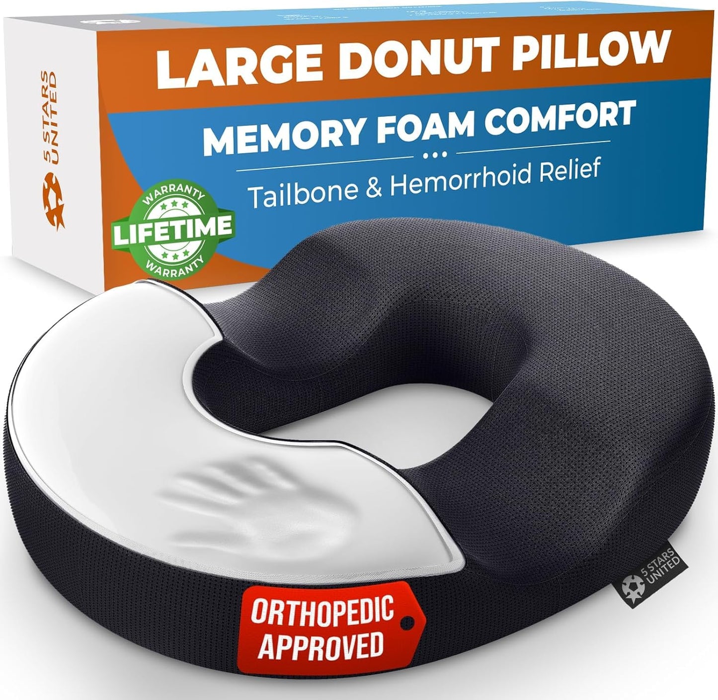Donut Pillow Hemorrhoid Tailbone Cushion, Prostate Pain Relief