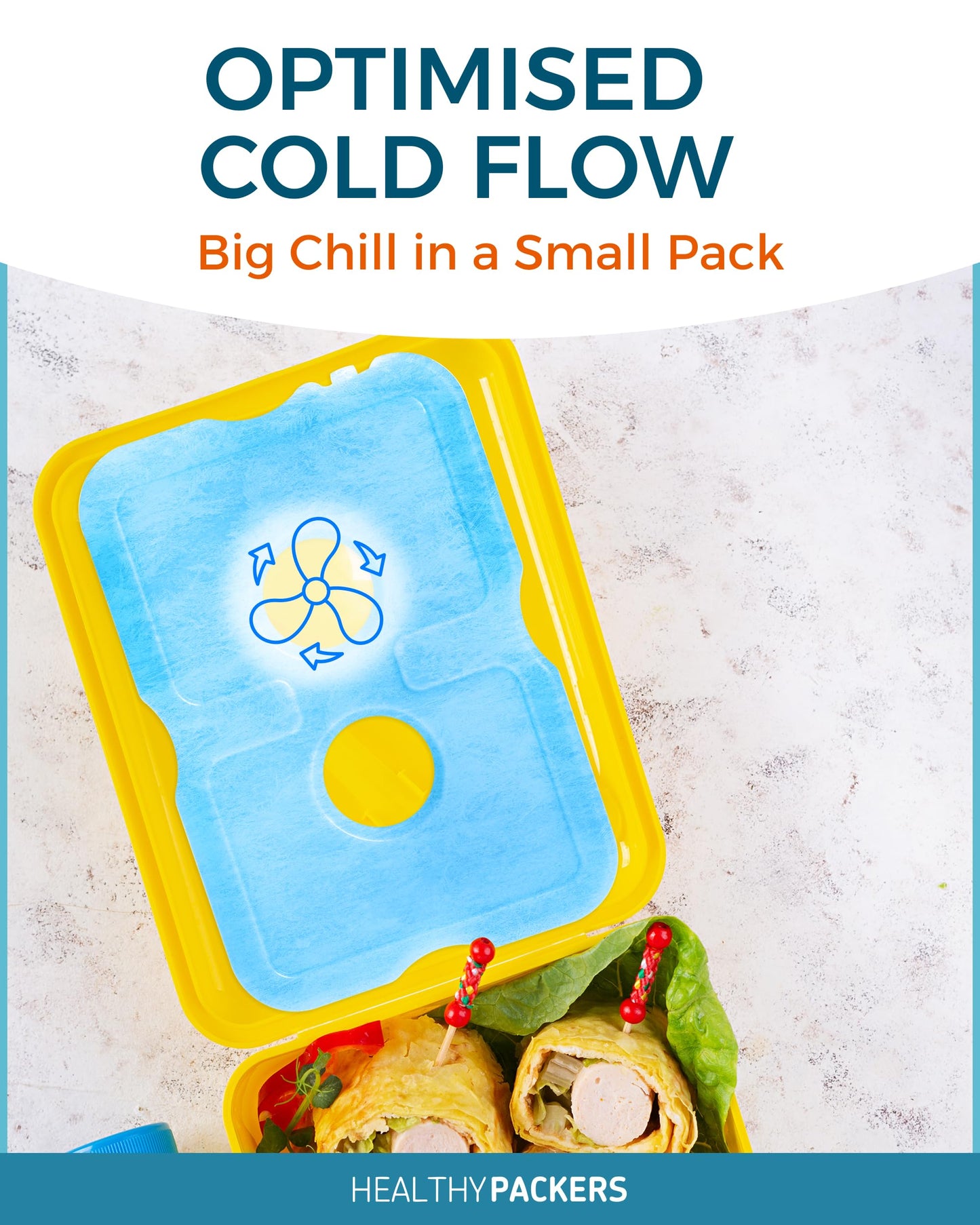 Healthy Packers Ice Packs for Lunch Boxes & Coolers - Freezer Packs (Set of 4)