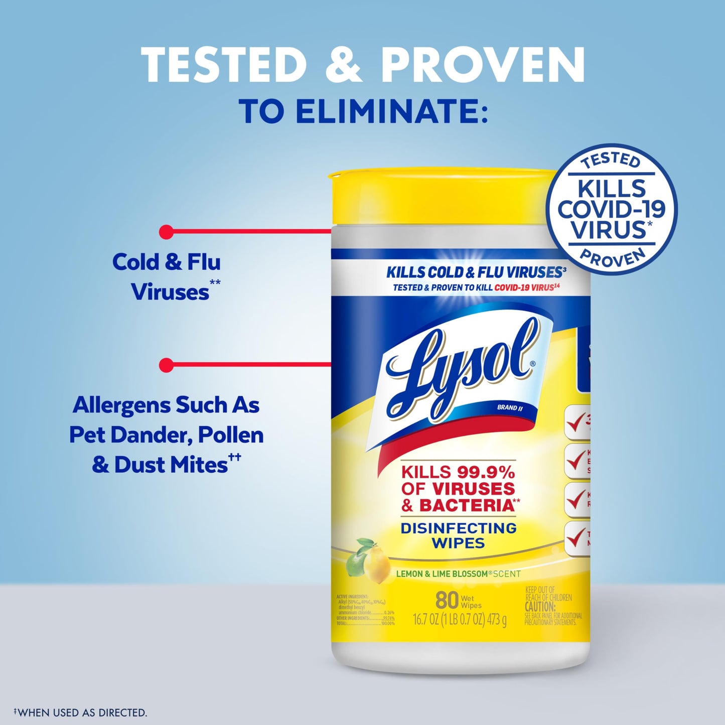 Lysol Disinfecting Wipes Bundle, 80 Count (4pk)