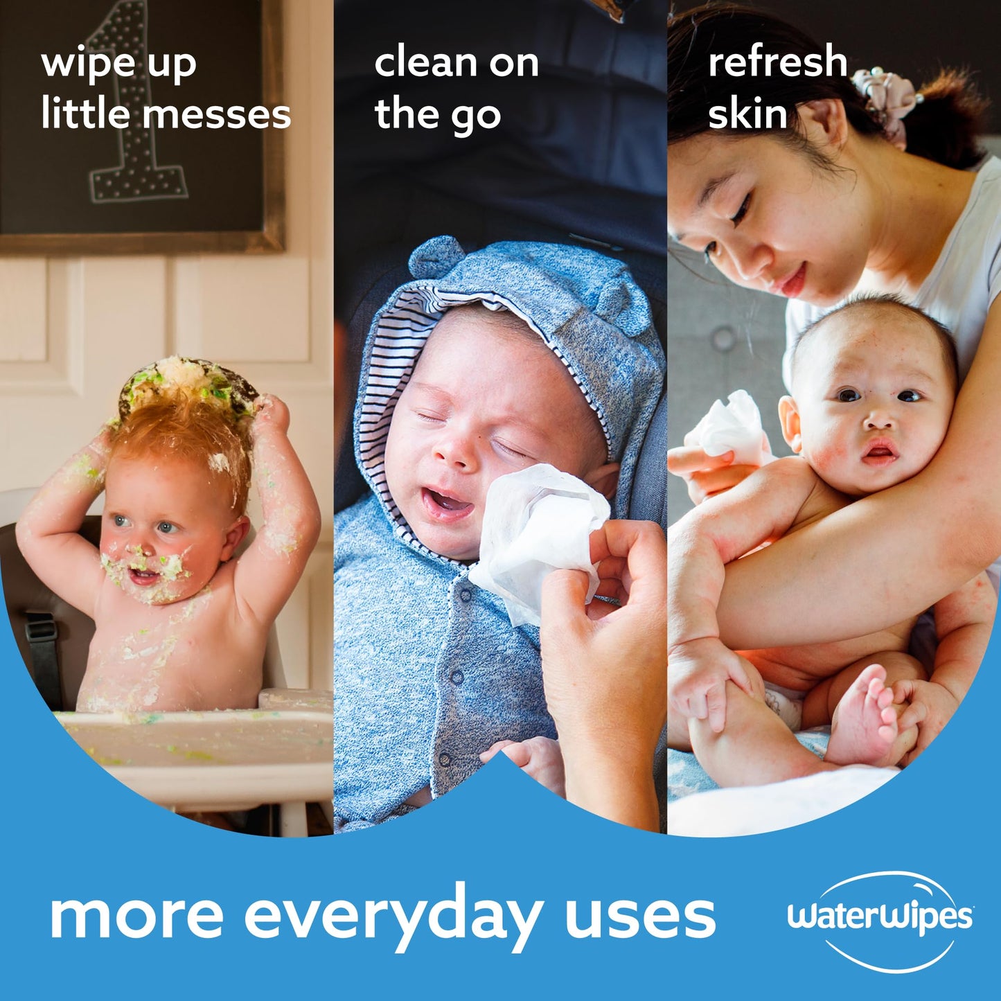 WaterWipes, 99.9% Water-Based Wipes, Unscented & Hypoallergenic