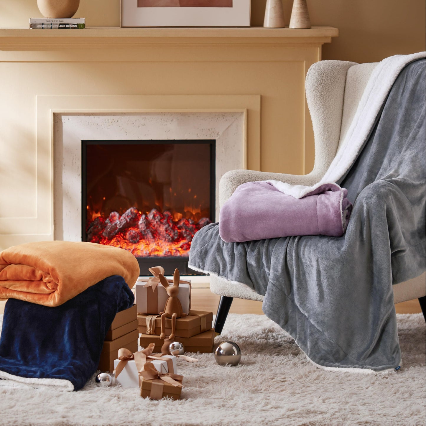 Bedsure Sherpa Fleece Throw Blanket