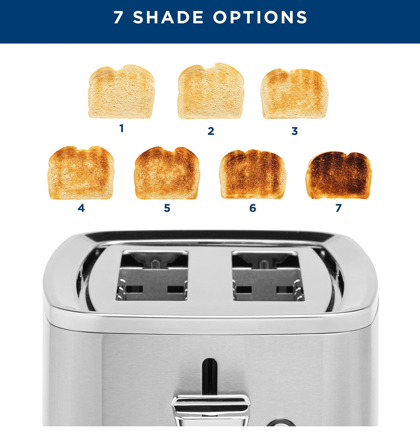 GE 2 Slice Stainless Steel Toaster, Extra Wide Slots for Toasting Bagels, Breads, Waffles