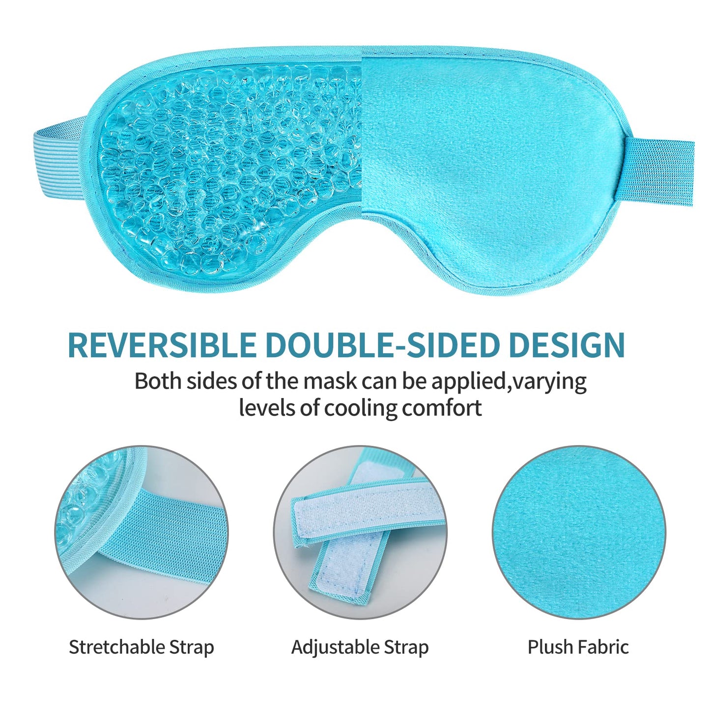 2PCS Reusable Hot Cold Therapy Eye Mask