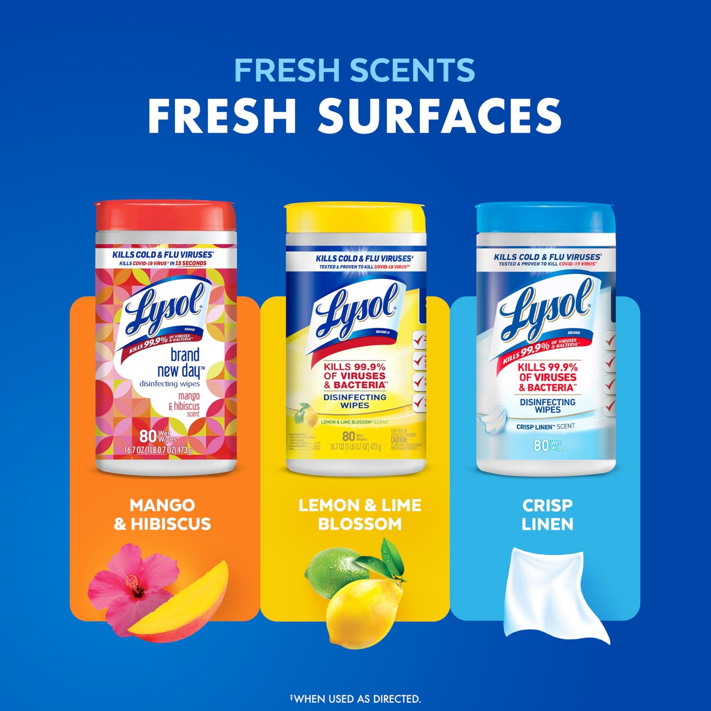 Lysol Disinfecting Wipes Bundle, 80 Count (4pk)