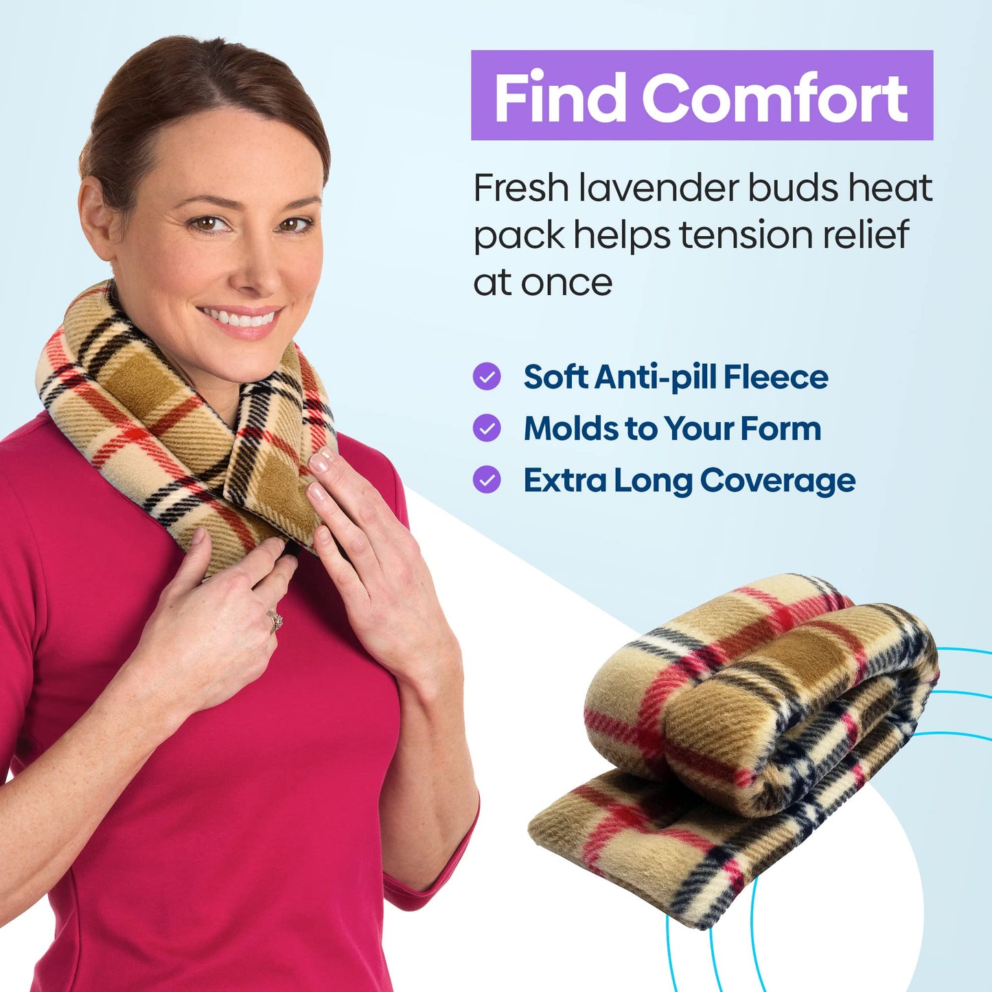 SunnyBay Microwave Heating Pad with Flaxseed and Lavender
