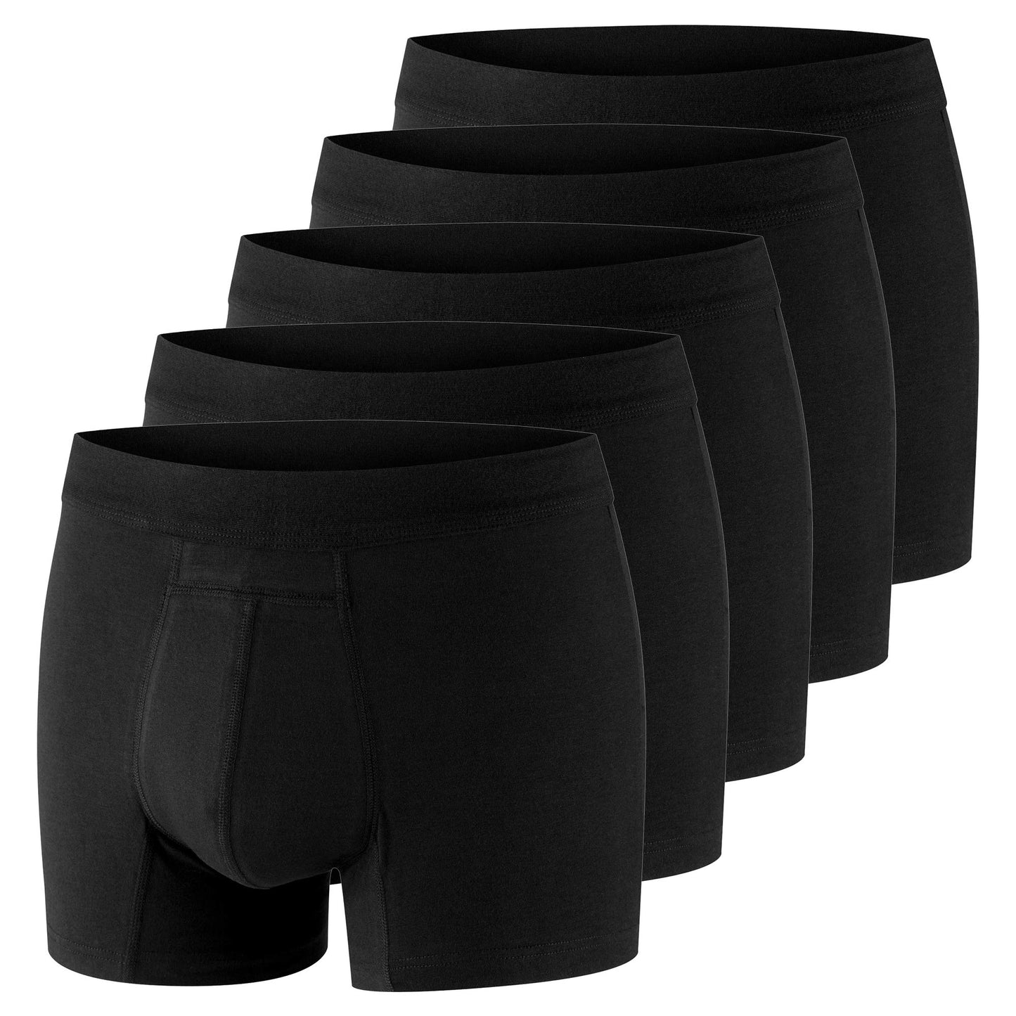 PROTECHDRY Washable & Reusable Urinary Incontinence Cotton Boxer Brief Underwear for Men - 5 Pack (