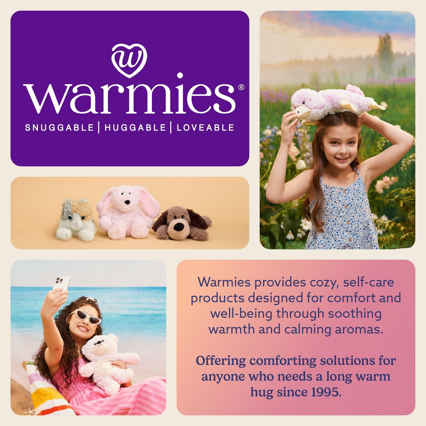 warmies Microwavable & Weighted Stuffed Animals, Lion - Heated Stuffed Animal Plushie