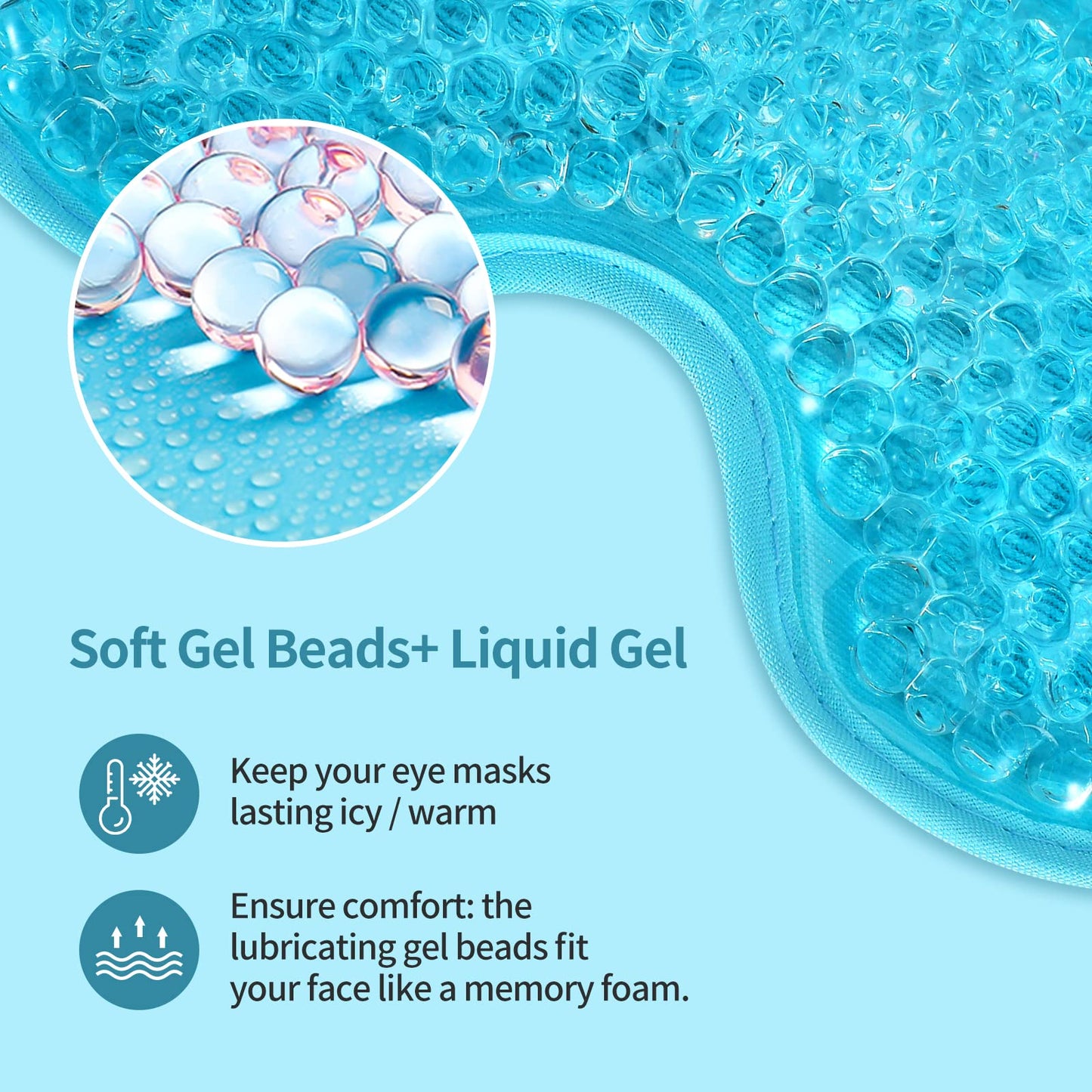 2PCS Reusable Hot Cold Therapy Eye Mask
