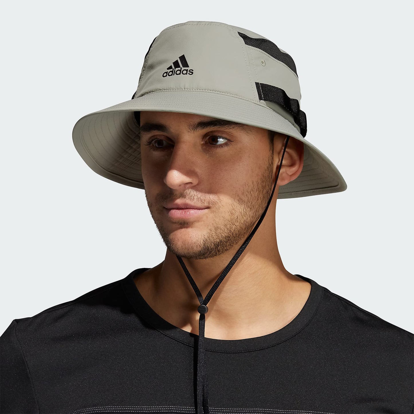 adidas Men's Victory 3 Bucket Hat, Feather Grey/Black