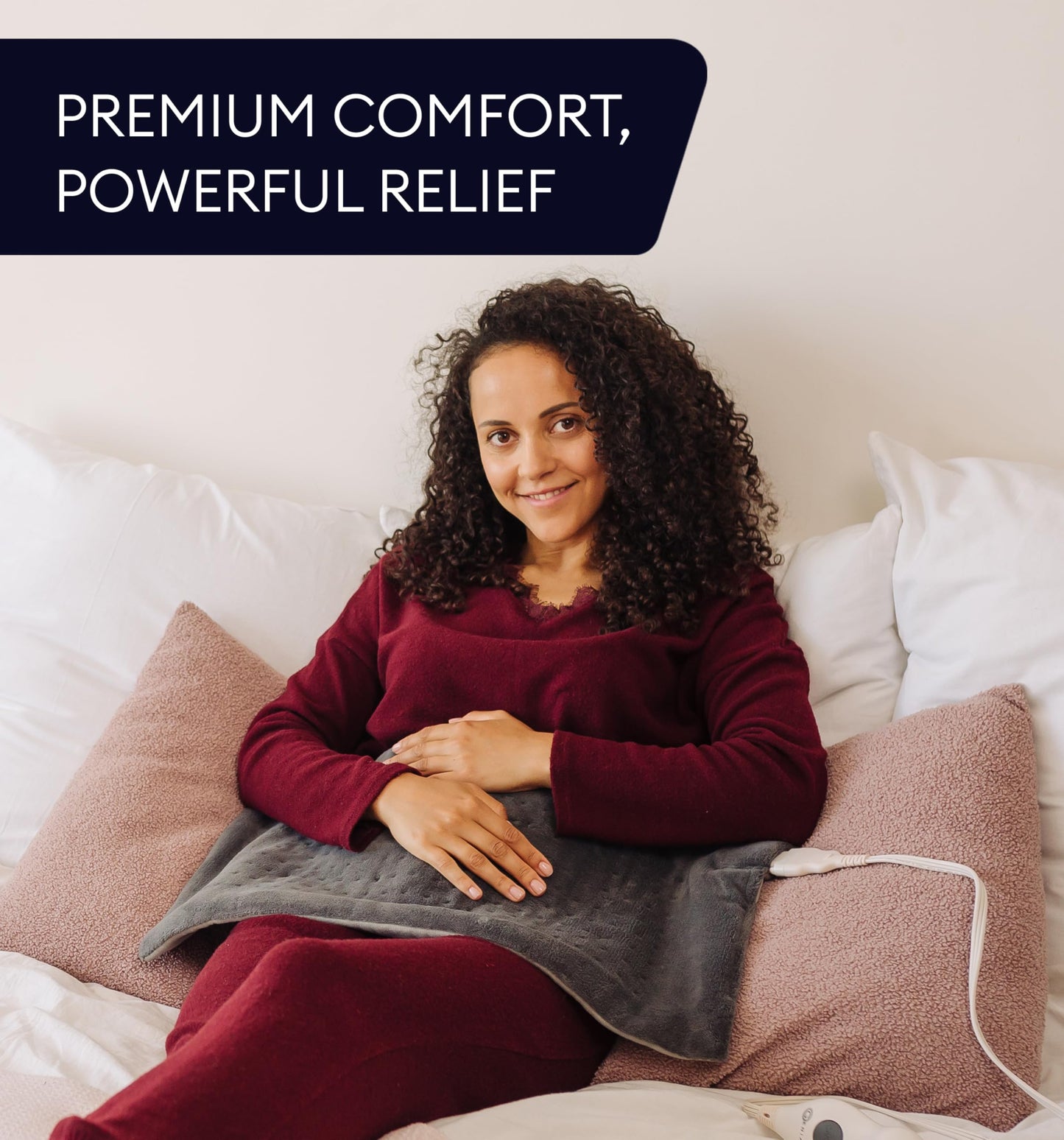 Large Electric Heating Pad for Back Pain & Cramps Relief
