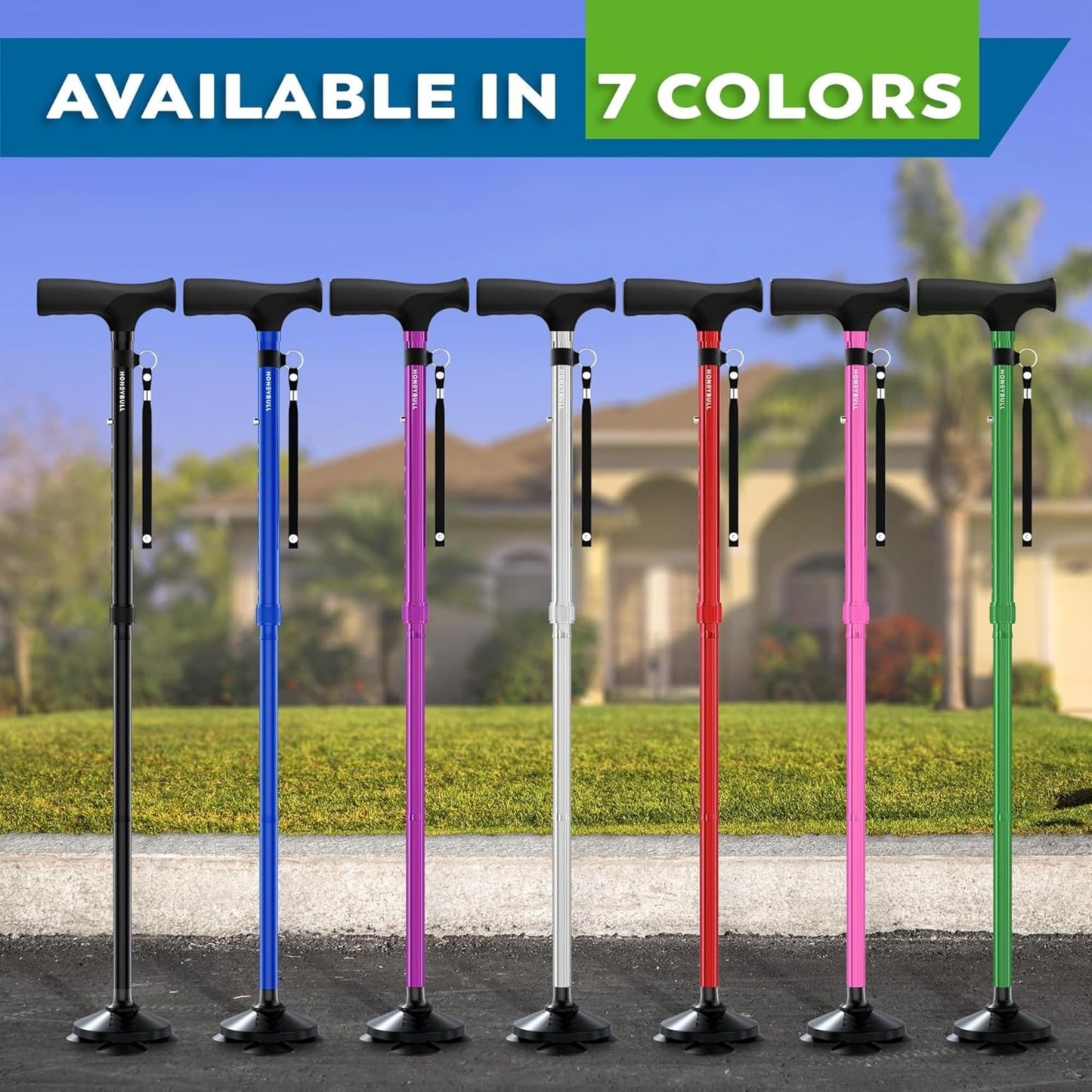 HONEYBULL Walking Cane for Men & Women