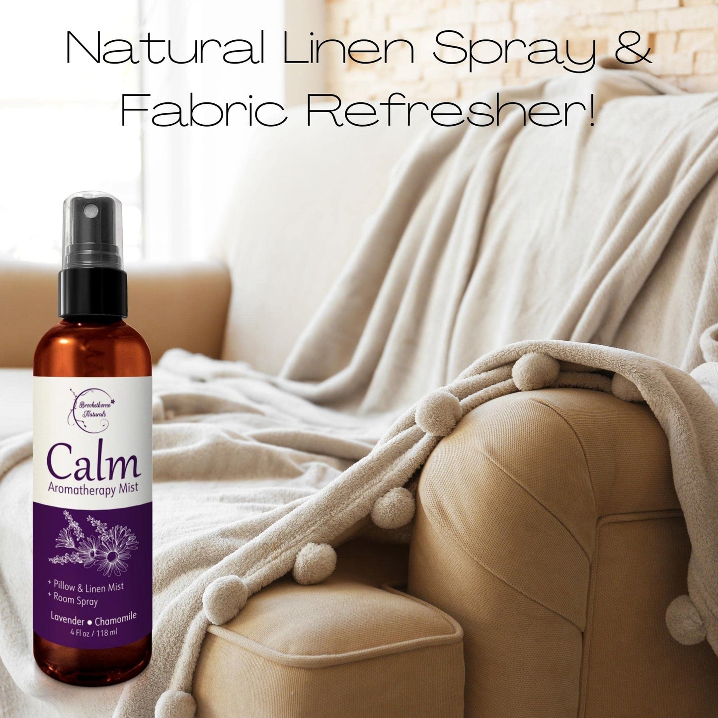Calm Aromatherapy Mist with Lavender & Chamomile Essential Oil