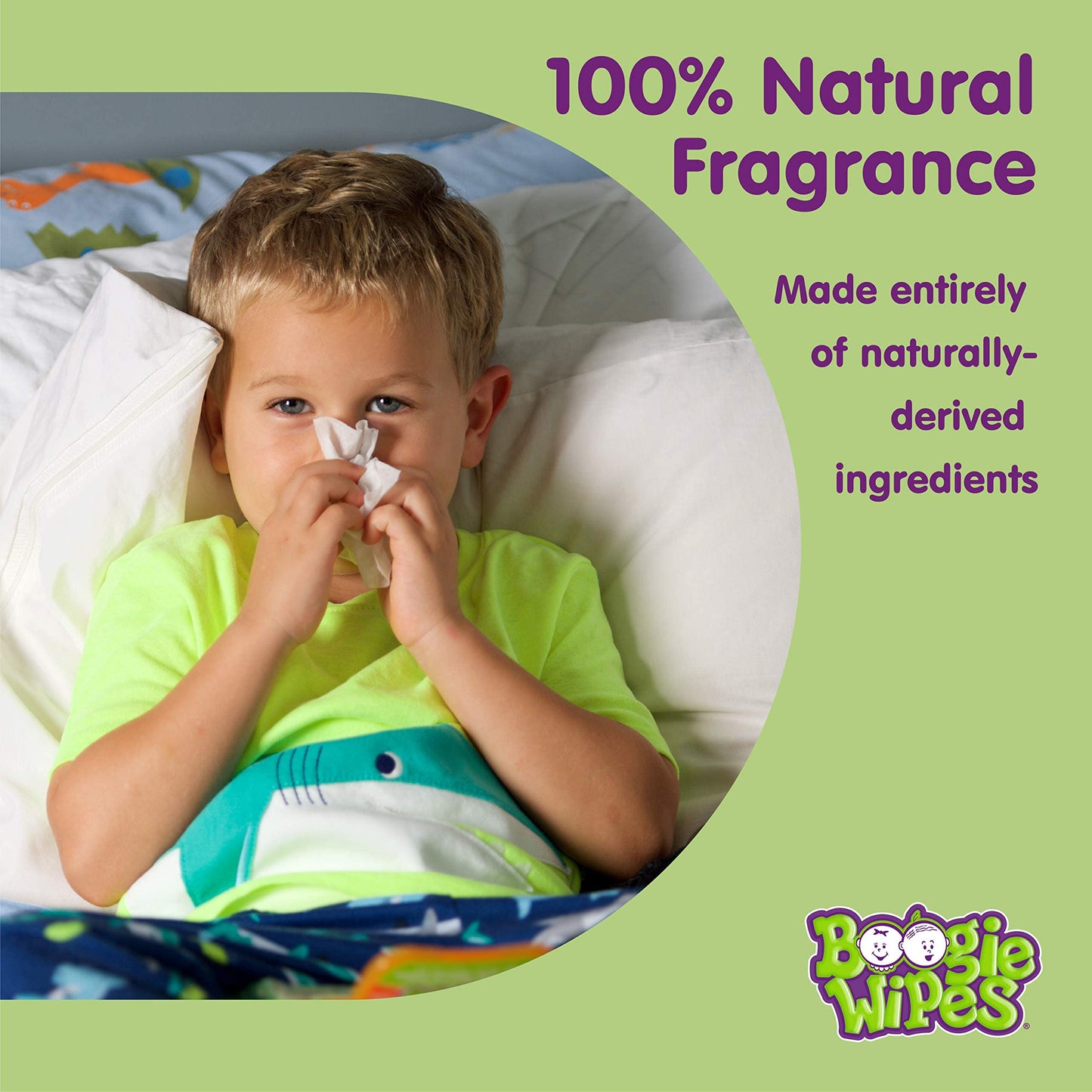 Baby Saline Wipes by Boogie for Face, Body & Nose, for Baby and Kids Made with Natural Saline, Grape Scent, 180 Count (Pack of 6)