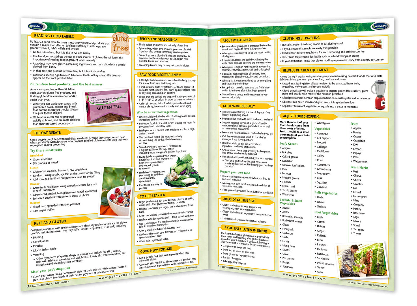 Gluten Free Diet Guide - Quick Reference Guide by Permacharts