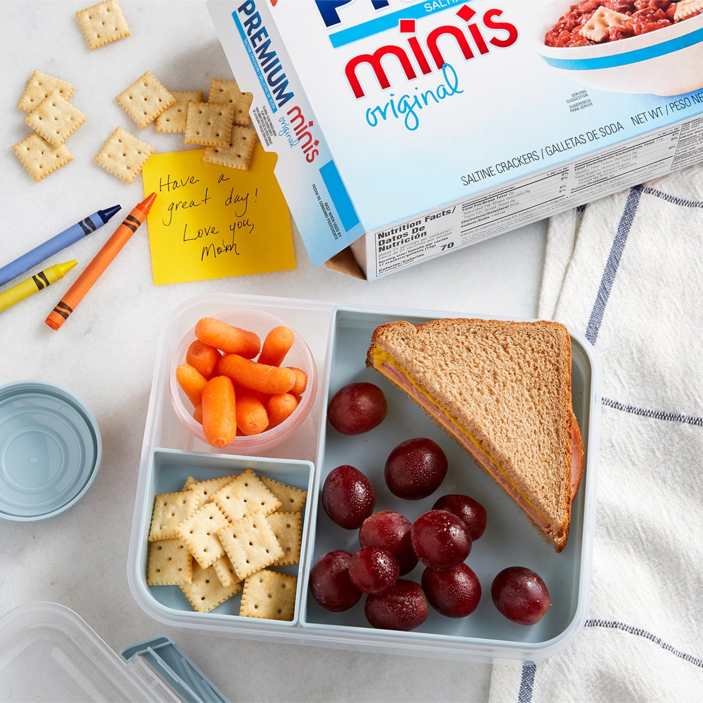 Premium Saltine Crackers Variety Pack, 2 Mini and 2 Soup & Oyster Crackers