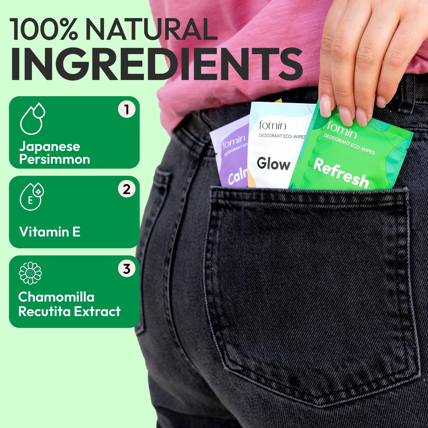 Travel Deodorant Wipes - 50 Count