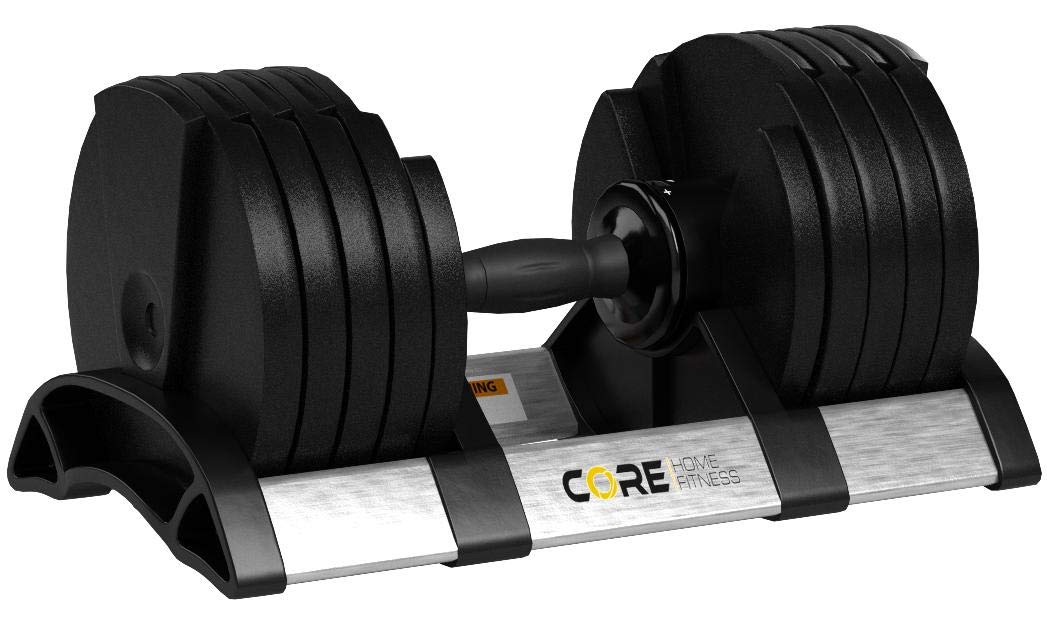 Core Fitness® Adjustable Dumbbell Weight Set By Affordable Dumbbells - Adjustable Weights - Space Saver - Weights - Dumbbells For Your Home -