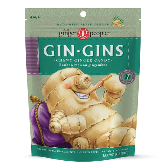 GIN GINS Original Ginger Chews 3oz bag