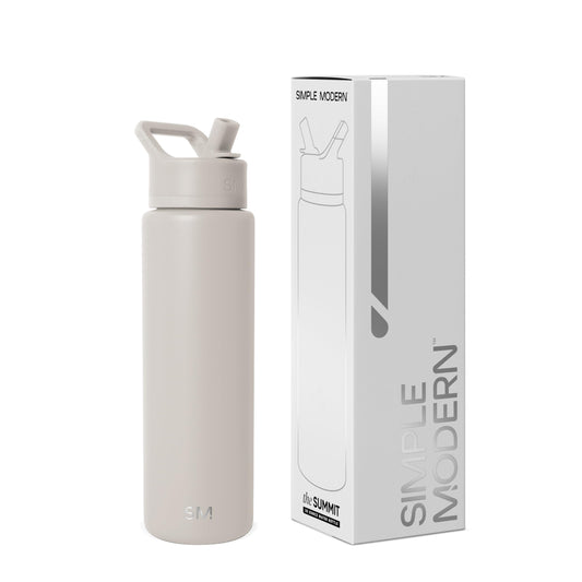 Simple Modern Water Bottle with Straw Lid
