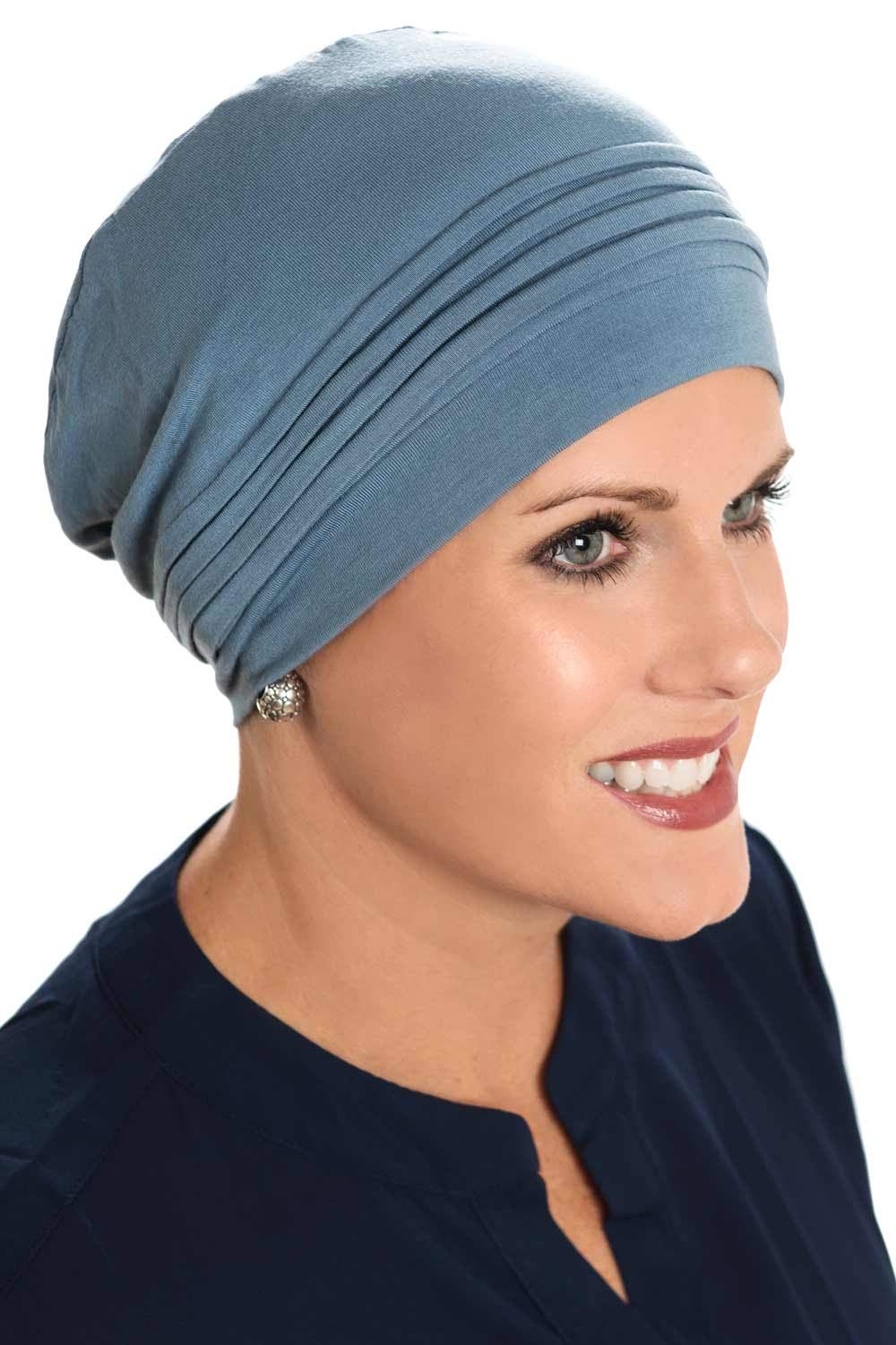 Cardani Couture Cap in Luxury Viscose from Bamboo Luxury Bamboo - Denim