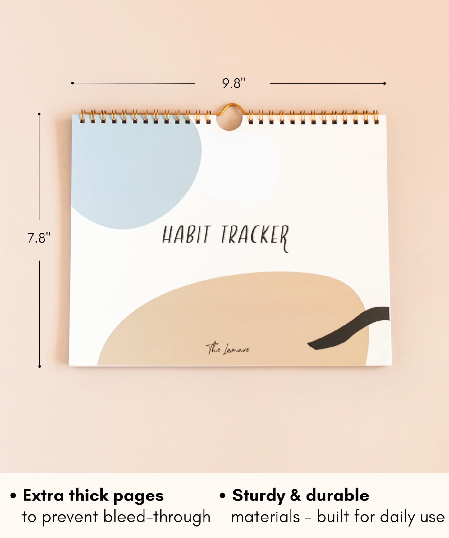 Lamare Habit Tracker Calendar – Premium Daily Habit Tracker Journal and Goal Board