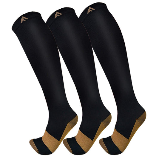 FuelMeFoot 3 Pack Copper Compression Socks
