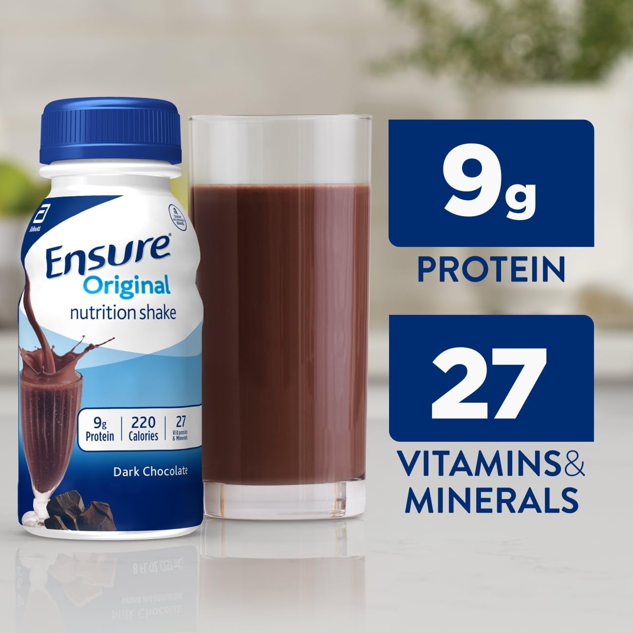 Ensure Original Dark Chocolate Nutrition Shake, 8 fl oz - 24 Pack