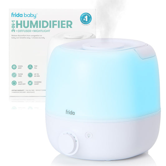 Frida Baby 3-in-1 Cool Mist Humidifier for Large Rooms, Essential Oil Diffuser
