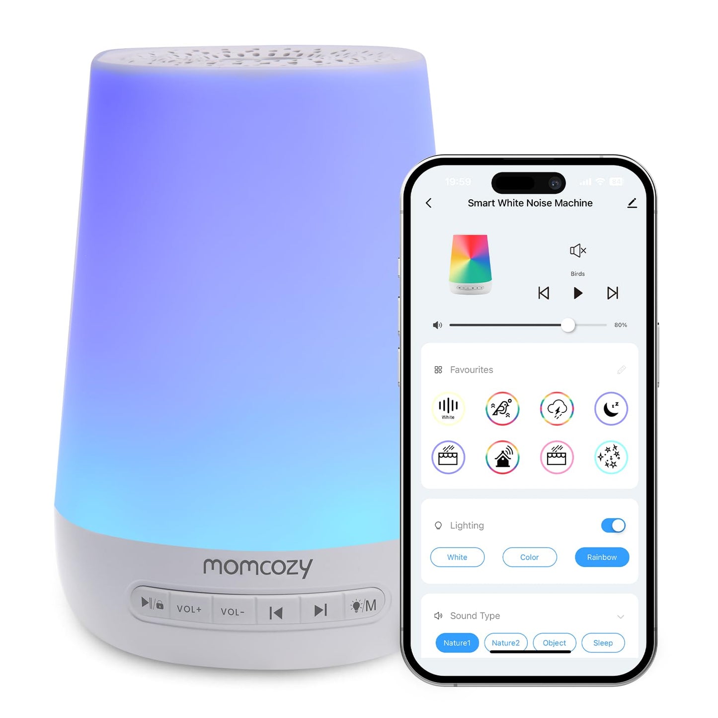 Baby Sound Machine, Momcozy White Noise Machine