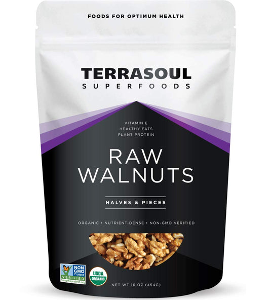 Terrasoul Superfoods Raw Organic Walnuts, 16 Oz