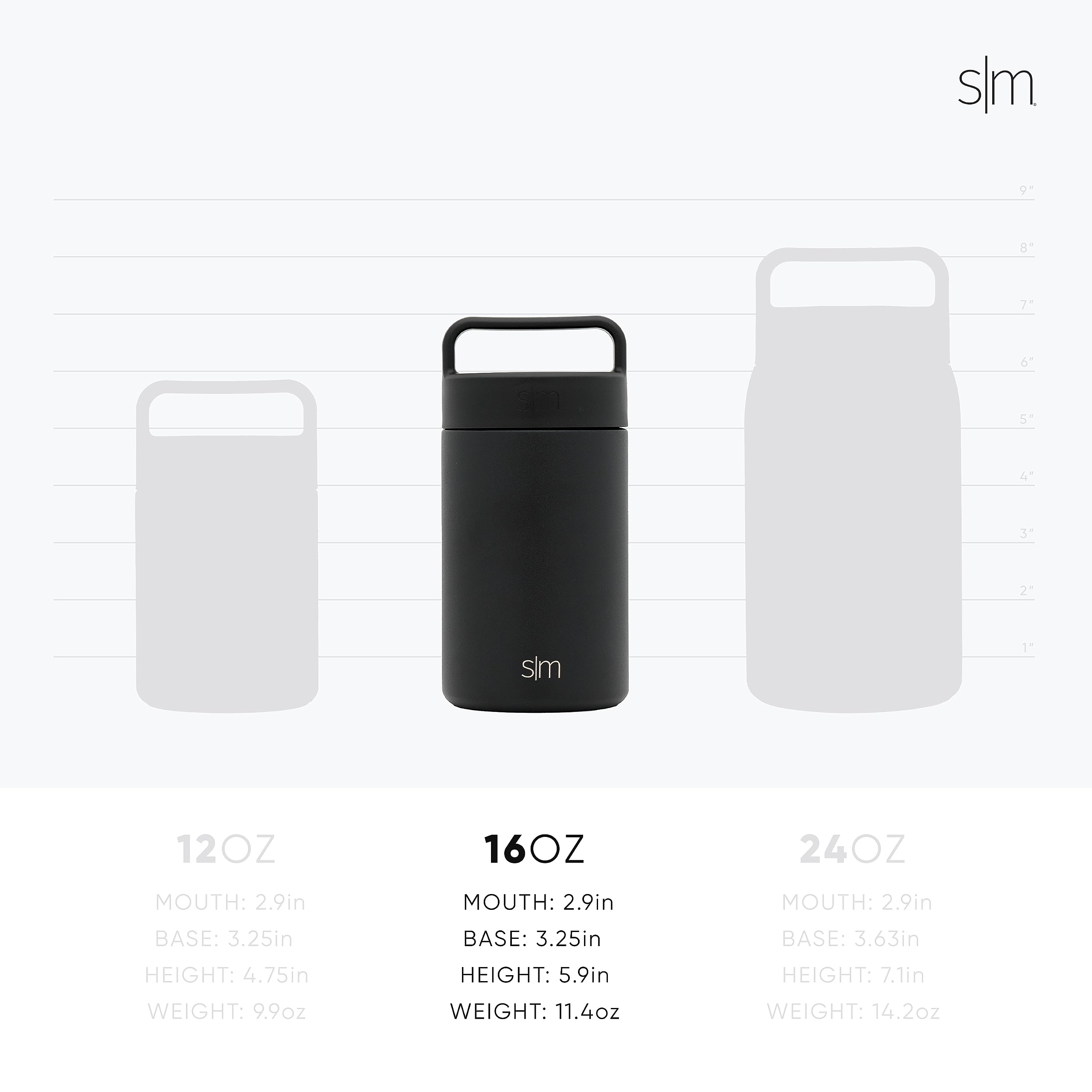 Simple Modern Food Jar for Hot Food | Reusable Stainless Steel Vacuum Insulated Leak Proof, 16oz