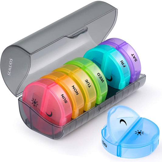 Weekly Pill Organizer 2 Times a Day