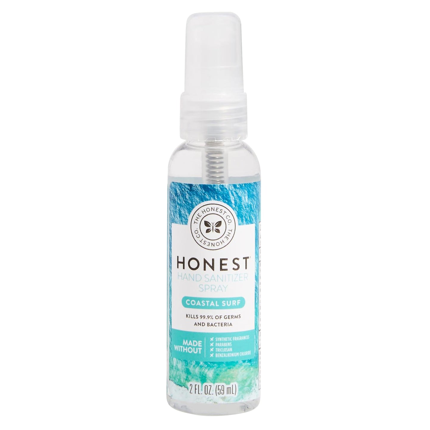 The Honest Company Plant-Based Hand Sanitizer Spray | Kills 99.9% of Germs, 2 fl oz