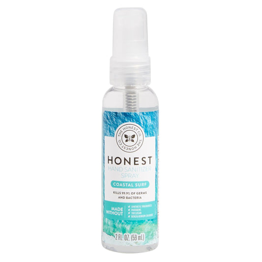 The Honest Company Plant-Based Hand Sanitizer Spray | Kills 99.9% of Germs, 2 fl oz