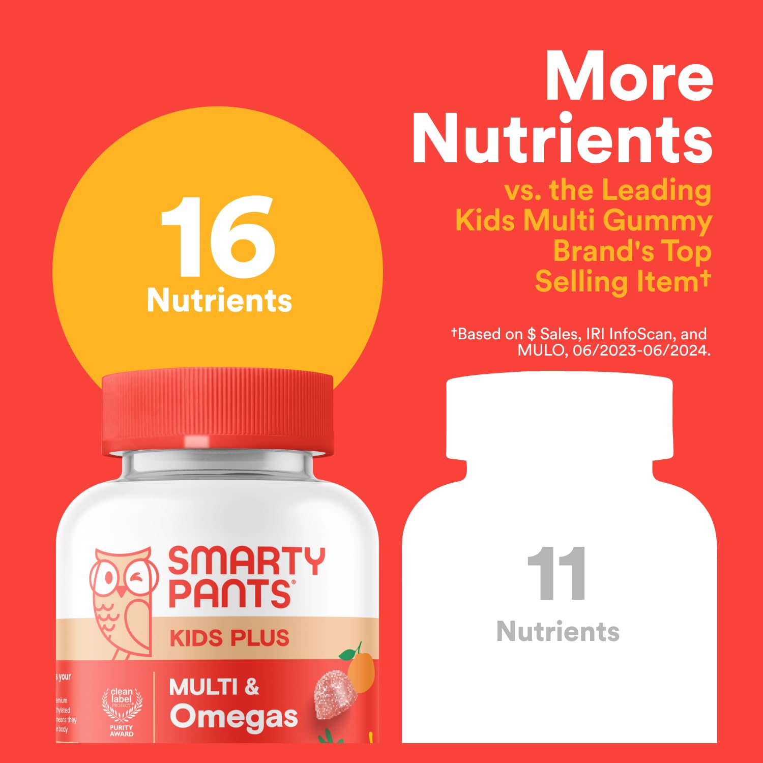 SmartyPants Kids Multivitamin Gummies - Improved Formula:  60 Count (30 Day Supply)