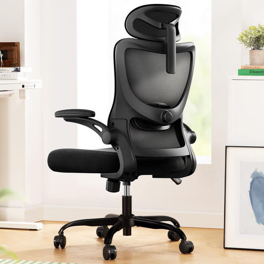 Marsail Ergonomic Office Chair: Office Computer Desk Chair with High Back Mesh and Adjustable Lumbar Support,3D Armrests and Headrest