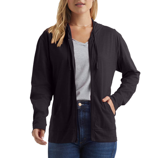 Hanes Womens Slub Knit Full-zip Hoodie